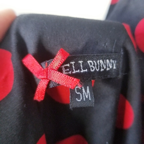 NWT Hell Bunny Heart Cutout Polka Dot Dress Size S - Picture 5 of 5